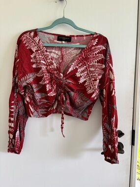 Lexbreezy crop top fern print Hawaii spring summer beach vacation boho festival